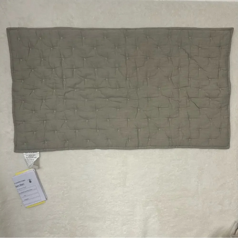 Pottery Barn Cotton Cross Stitch KING Quilted Pillow Sham Cover Eucalyptus Green